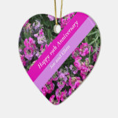 Negentiende bruiloft Jubileum Sweet Pea Keramisch Ornament (Links)
