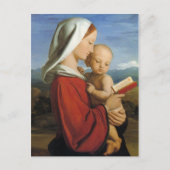 Negentiende eeuw 'Schotse Maagd en Kind Briefkaart (Voorkant)