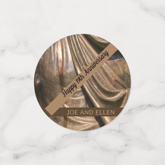 Negentiende Jubileum bronzen Confetti (Kleine voorkant)