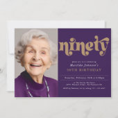 Negentig Elegant 90ste verjaardagsfeestje Kaart (Voorkant)