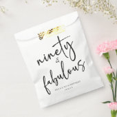 Negentig & Fabulous Minimaal 90ste Verjaardagsfees Bedankzakje (Gezegeld)