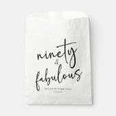 Negentig & Fabulous Minimaal 90ste Verjaardagsfees Bedankzakje (Voorkant)