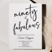 Negentig & Fabulous Minimaal 90ste Verjaardagsfees Kaart