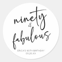 Negentig & Fabulous Minimaal 90ste Verjaardagsfees