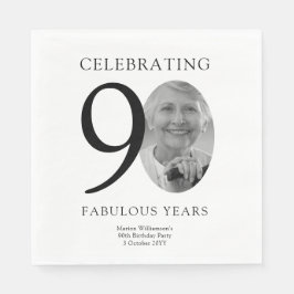 Negentig fantastische jaren 90ste verjaardag servet