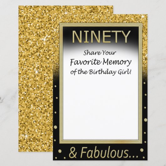 Negentig favoriete herinnering van het meisje van (Voorkant / Achterkant)