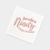 Negentig Gelukkige Verjaardag 90ste Verjaardagsfee Folie Servetten (Links)