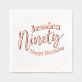 Negentig Gelukkige Verjaardag 90ste Verjaardagsfee Folie Servetten (Voorkant)