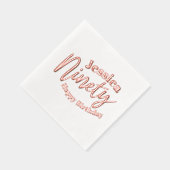 Negentig Gelukkige Verjaardag 90ste Verjaardagsfee Folie Servetten (Rechts)