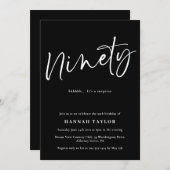 negentig klassiek zwart wit 90e verjaardag kaart (Voorkant / Achterkant)