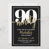 Negentig Modern 90ste Verjaardagsfeestje Kaart (Voorkant)