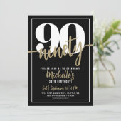 Negentig Modern 90ste Verjaardagsfeestje Kaart (Staand voorkant)