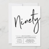 negentig | Moderne goudpenseel 90e verjaardag Kaart (Voorkant)
