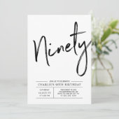 negentig | Moderne goudpenseel 90e verjaardag Kaart (Staand voorkant)