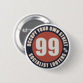 Negentig procent socialisten ronde button 5,7 cm (Voorkant /achterkant)