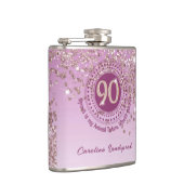 Negentig & Roos Gouden Glitter & Drink Quote Heupfles (Rechts)