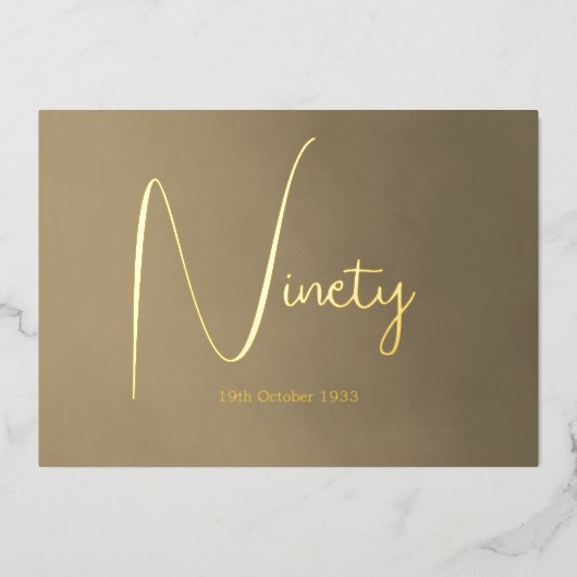 Negentigste 90ste verjaardag uitnodiging (Voorkant)