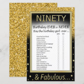 Negentigste verjaardag ooit of nooit (Voorkant / Achterkant)