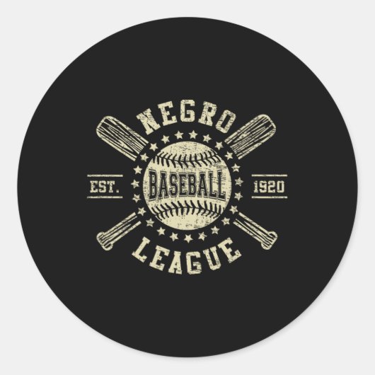  neger league baseball zwarte geschiedenis maand ronde sticker (Voorkant)