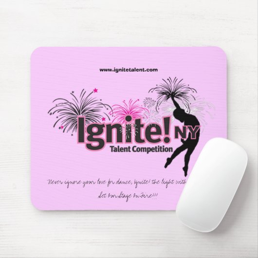 Negeren! NY Pink Mousepad Muismat (Met muis)