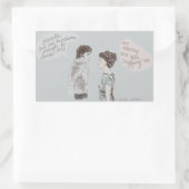 Negging en vooroordelen rechthoekige sticker (Tas)