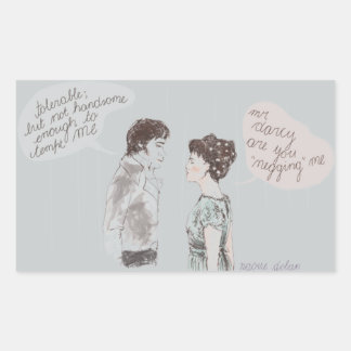 Negging en vooroordelen rechthoekige sticker