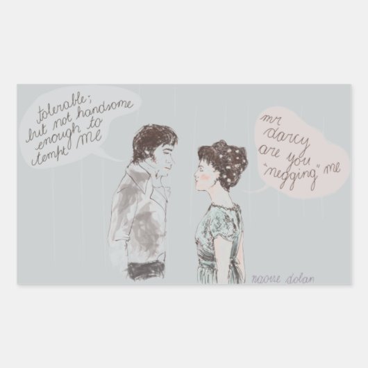 Negging en vooroordelen rechthoekige sticker (Voorkant)