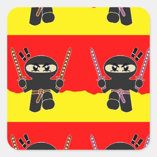 negjas vierkante sticker (Voorkant)