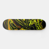 negra con amarillo persoonlijk skateboard (Horizontaal)