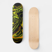 negra con amarillo persoonlijk skateboard (Voorkant)