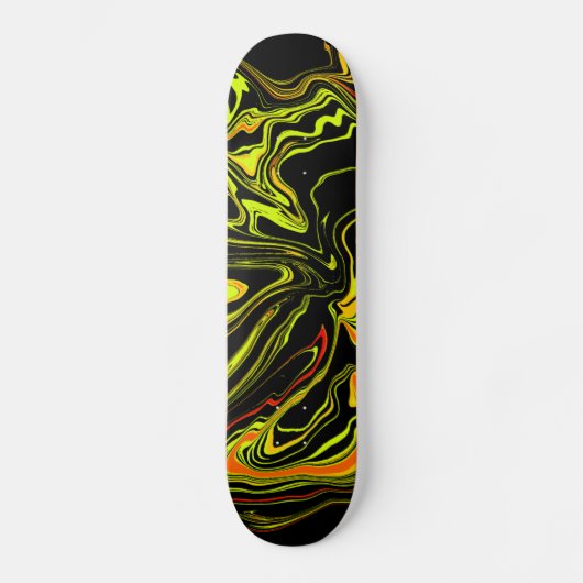 negra con amarillo persoonlijk skateboard (Voorkant)