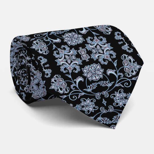 Negra decoración azul stropdas (Opgerold)