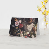 Negress met Pioenen Kaart (Gele Bloem)