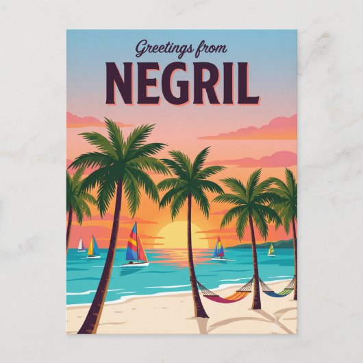 Negril Beach Jamaica Briefkaart (Voorkant)