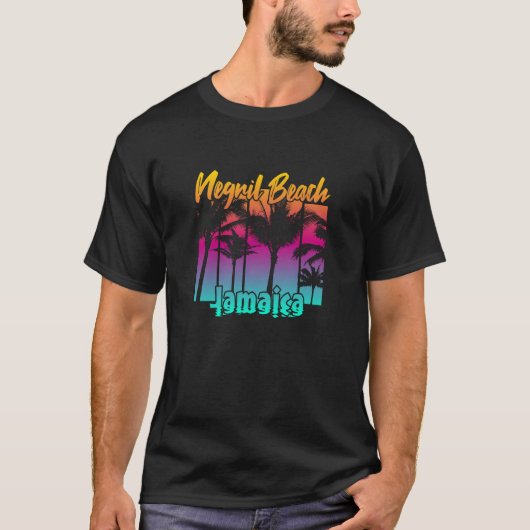 Negril Beach Jamaica T-shirt (Voorkant)