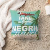 Negril Beach Jamaica vintage-poster Kussen (Deken)