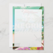 Negril Beach Jamaica vintage reisposter (Achterkant)
