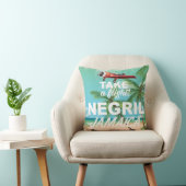 Negril Beach Jamaica vintage reisposter Kussen (Stoel)
