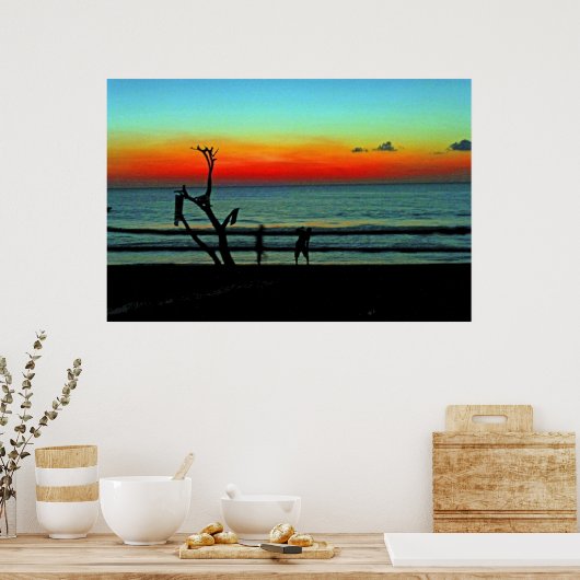 Negril Beach Sunset Poster (Keuken)