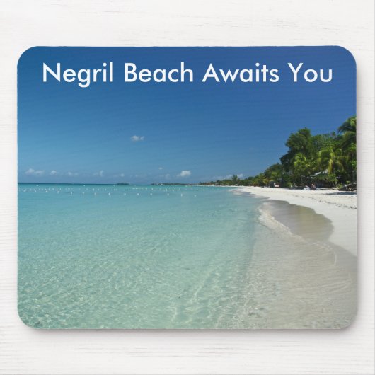 Negril Beach wacht op je Muismat (Voorkant)