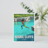 Negril Cliffs Jamaica Reizen Briefkaart (Staand voorkant)
