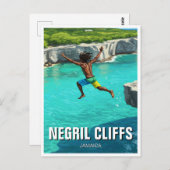 Negril Cliffs Jamaica Reizen Briefkaart (Voorkant / Achterkant)