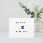 Negril Jamaica Alpha Dive Flag Briefkaart (Staand voorkant)