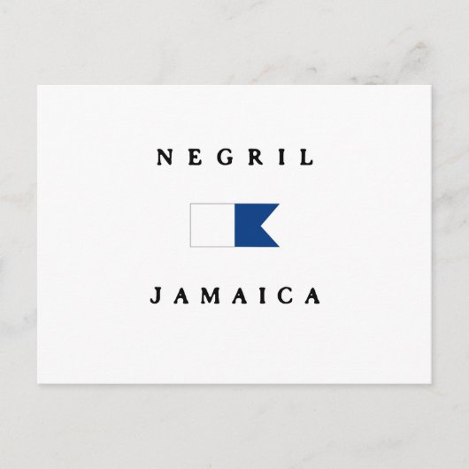 Negril Jamaica Alpha Dive Flag Briefkaart (Voorkant)