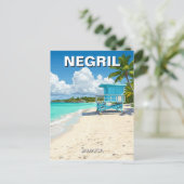 Negril Jamaica Beach Badmeester Shack Briefkaart (Staand voorkant)