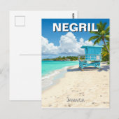 Negril Jamaica Beach Badmeester Shack Briefkaart (Voorkant / Achterkant)