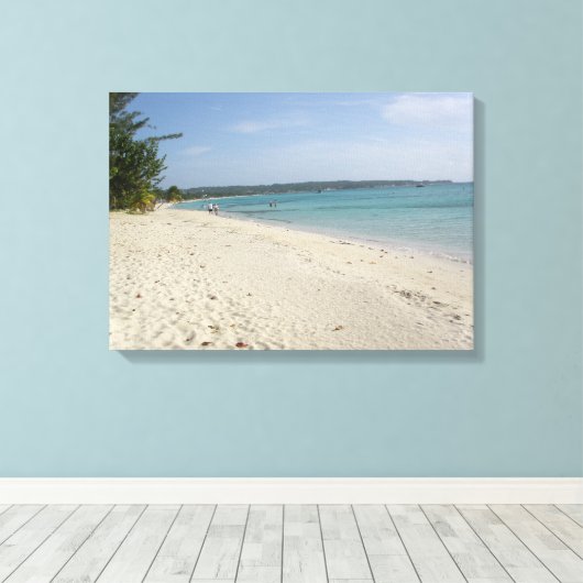 Negril, Jamaica Beach Canvas Print (Insitu (Houten vloer))