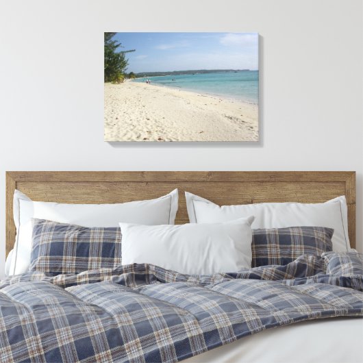 Negril, Jamaica Beach Canvas Print (Insitu (Slaapkamer))