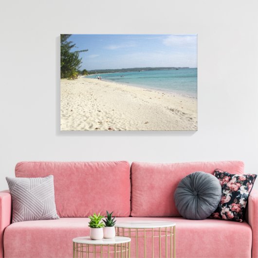 Negril, Jamaica Beach Canvas Print (Insitu (Woonkamer))