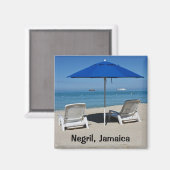 Negril, Jamaica Beach Magneet (Voorkant / Achterkant)